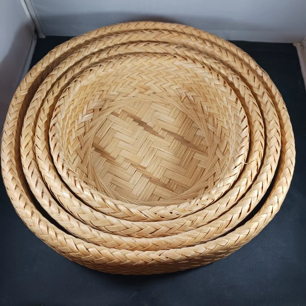 Vintage Wicker Round Basket sets of 4